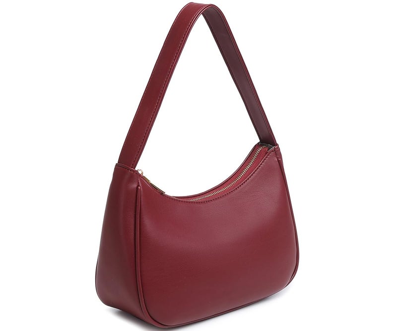 CYHTWSDJ Shoulder Bags for Women, Cute Hobo Tote Handbag Mini Clutch Purse with Zipper Closure (Cherry Red) - Image 2
