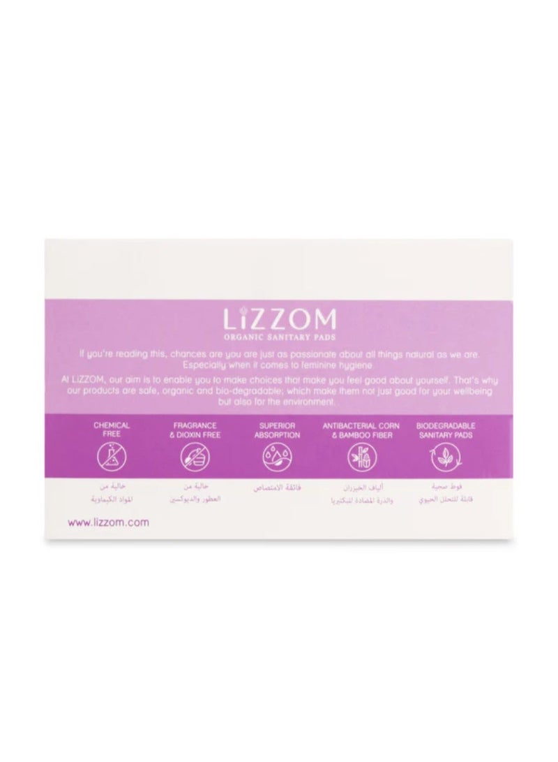 LiZZOM Organic Ultra Thin Regular Sanitary Pads with Wings, Pack of 2 (20 Pads), Bamboo Top Sheet, Biodegradable Back Sheet - Image 2