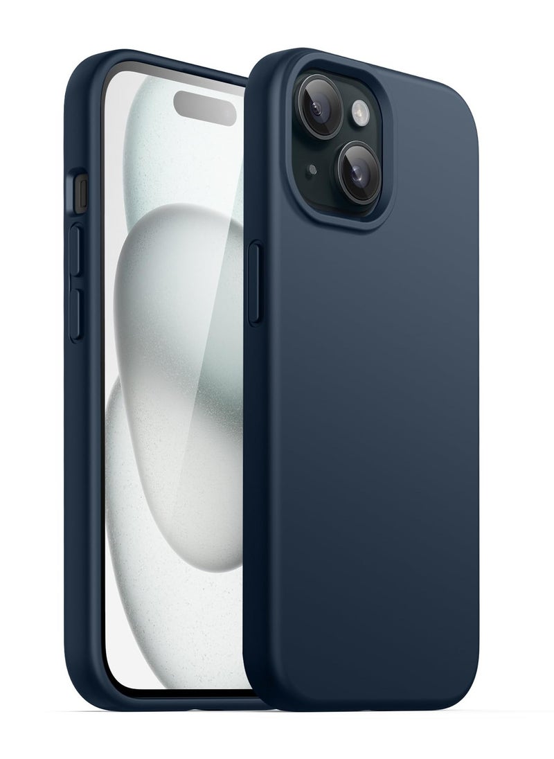 BORTONY iPhone 15 Case 6.1 Inch Silicone Silky-Soft Touch iPhone 15 Cover Full-Body Slim Thin Phone Case Shockproof Protective Case Cover for Apple iPhone 15  - Image 1