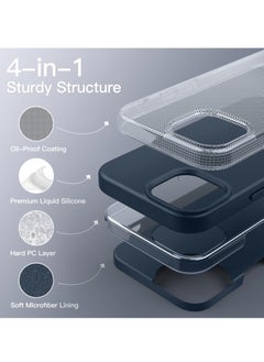 BORTONY iPhone 15 Case 6.1 Inch Silicone Silky-Soft Touch iPhone 15 Cover Full-Body Slim Thin Phone Case Shockproof Protective Case Cover for Apple iPhone 15  - Image 2