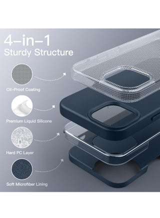 iPhone 15 Case 6.1 Inch Silicone Silky-Soft Touch iPhone 15 Cover Full-Body Slim Thin Phone Case Shockproof Protective Case Cover for Apple iPhone 15 - view 2