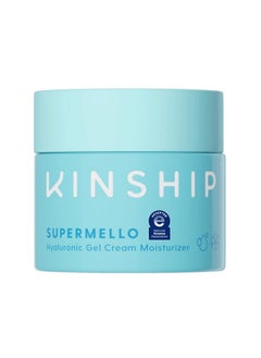 Supermello Hyaluronic Gel Cream Moisturizer - Nourish + Soothe Dry Sensitive Skin - Lightweight, Hydrating Face Lotion - Plump + Smooth - Reduce Redness - Daily Use Clean Skin Care (1.75 Oz)