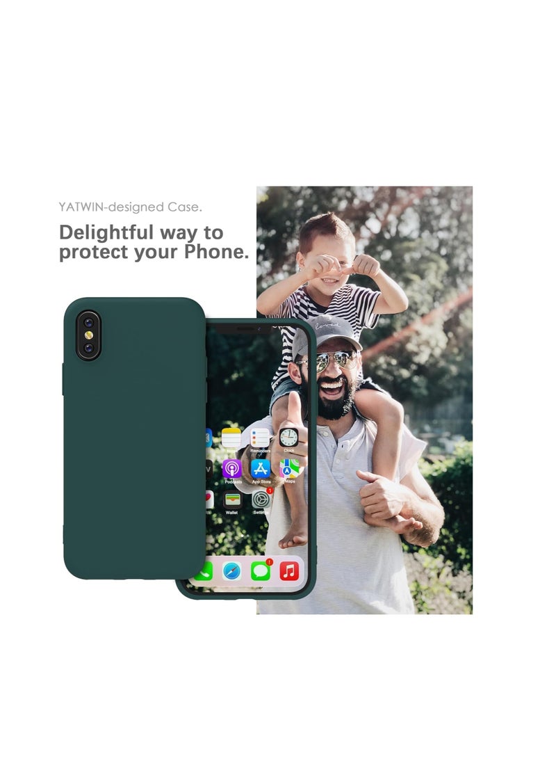 COMPATIBLE WITH IPHONE XS MAX CASE, LIQUID SILICONE CASE, FULL BODY PROTECTIVE COVER, SHOCKPROOF, SLIM PHONE CASE, ANTI-SCRATCH SOFT