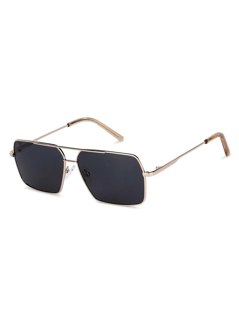 VINCENT CHASE Vincent Chase by Lenskart | Grey Square Stylish Sunglasses | Polarized & UV Protected | For Men & Women | Large | VC S13128