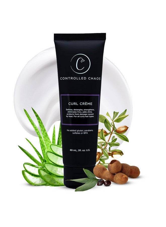كنترولد كيوس كريم Curl Defining لجميع أنواع الشعر لإضافة النعومة والتحكم في الشعر المجعد، كريم تجعيد خالٍ من الكبريتات (3 أونصة) - Image 1
