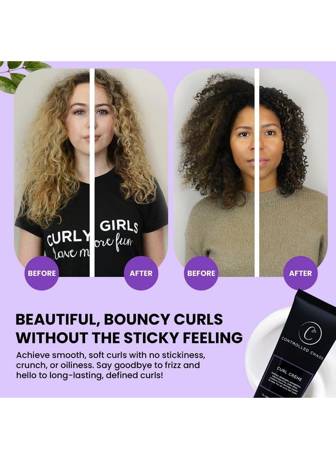 كنترولد كيوس كريم Curl Defining لجميع أنواع الشعر لإضافة النعومة والتحكم في الشعر المجعد، كريم تجعيد خالٍ من الكبريتات (3 أونصة) - Image 5