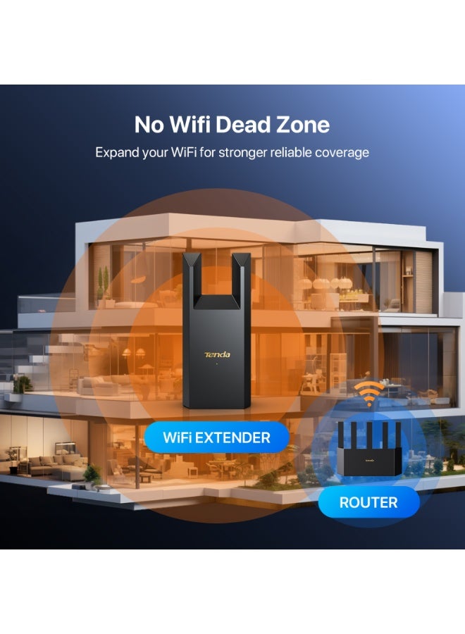 Tenda WiFi Extender N300, WiFi Extender Signal Booster, with Ethernet Port, Up to 800 Sq. Ft.,Single Band WiFi Booster, Repeater Mode&AP Mode,Easy Setup,2.4GHz only White - Image 3