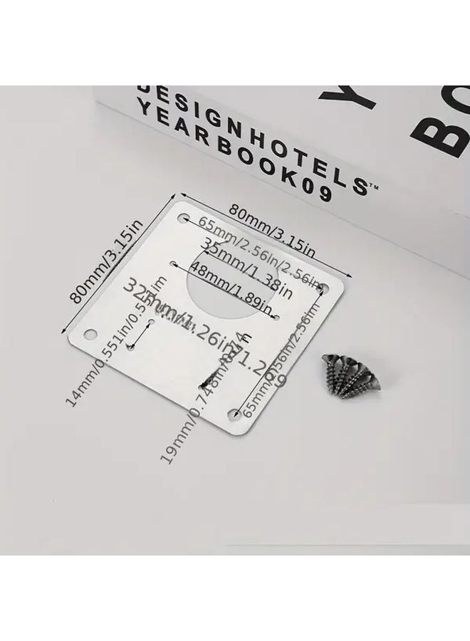 4 Pcs Stainless Steel Cabinet Hinge Repair Plate Heavy Duty Kitchen Door Bracket - Image 3