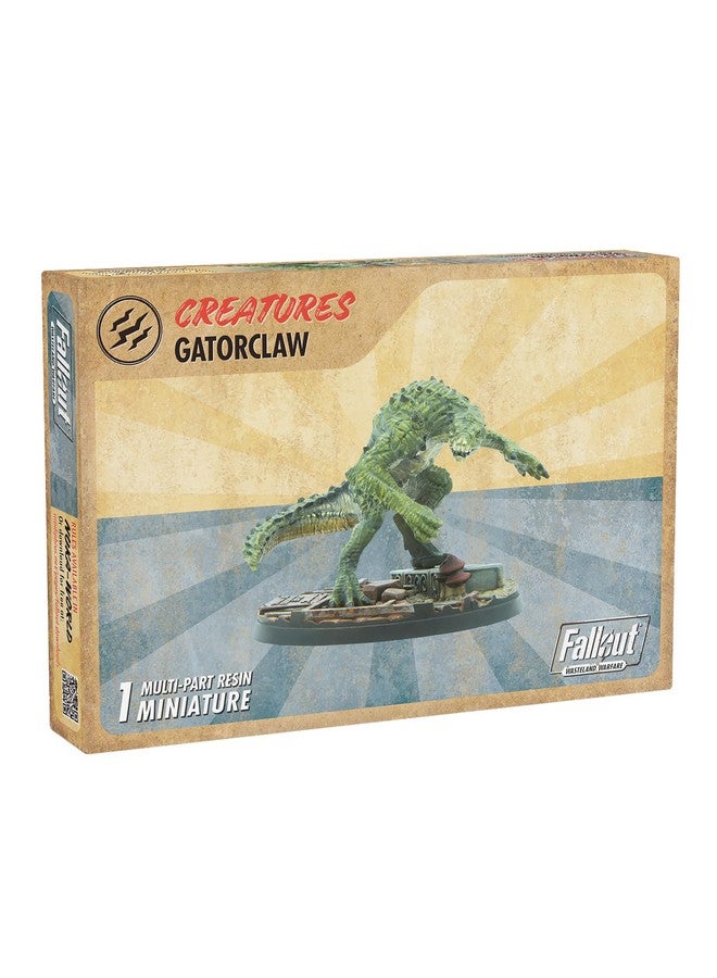 Modiphius Entertainment: Fallout: Wasteland Warfare - Creatures: Gatorclaw - 1 Figure, 32mm Unpainted Resin Miniature & Scenic Base, Tabletop RPG Game - Image 1