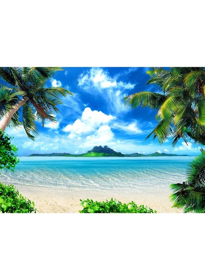 SeekPro 7X5Ft Summer Beach Birthday Photography Backdrops Ocean Tropical Photo Booth Wedding Party Decoration Background Studio Props Sk1224B - Image 1