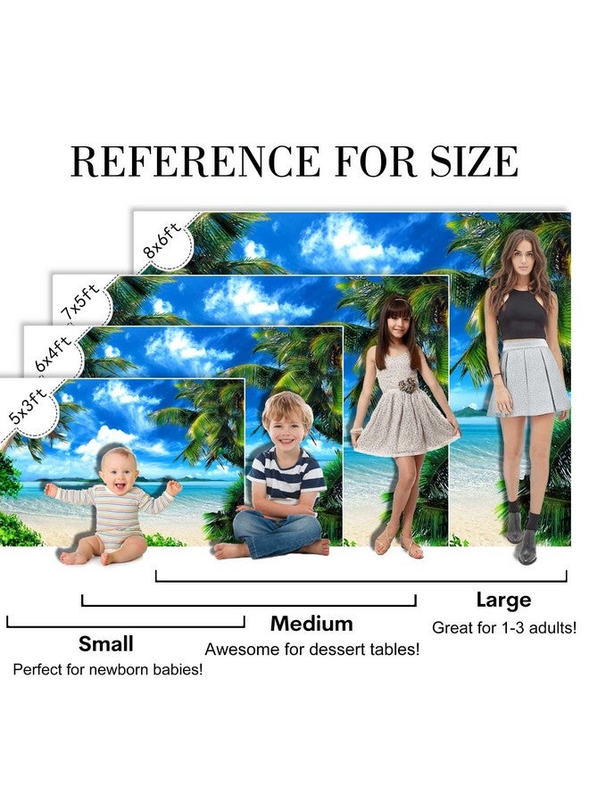 SeekPro 7X5Ft Summer Beach Birthday Photography Backdrops Ocean Tropical Photo Booth Wedding Party Decoration Background Studio Props Sk1224B - Image 5