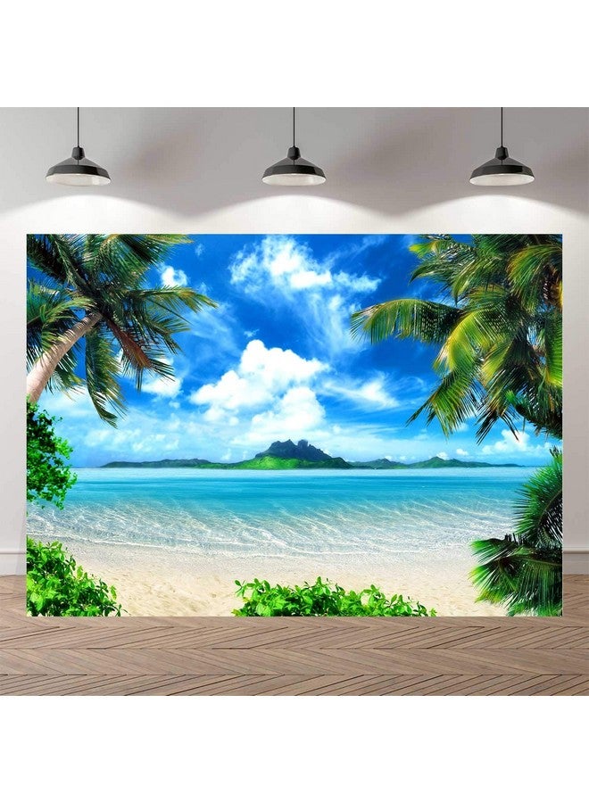 SeekPro 7X5Ft Summer Beach Birthday Photography Backdrops Ocean Tropical Photo Booth Wedding Party Decoration Background Studio Props Sk1224B - Image 3