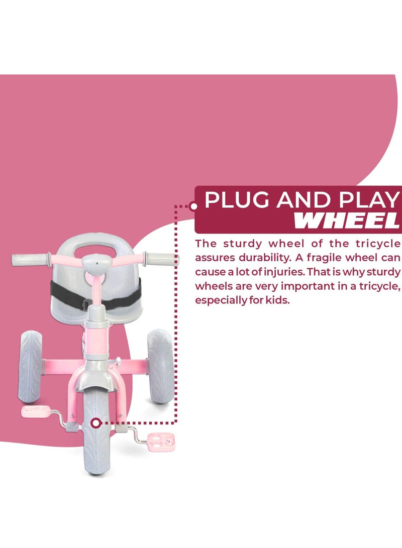 BABYCARA Tricycle with Eva Wheels for Kids 2 to 4 Years with Bottle Holder - Image 3