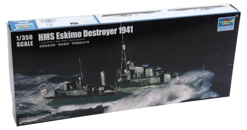 Trumpeter طراز سفينة مدمرة بريطانية من فئة قبيلة إسكيمو HMS من ترامبتر (1941)، مقياس 1/350 - Image 5