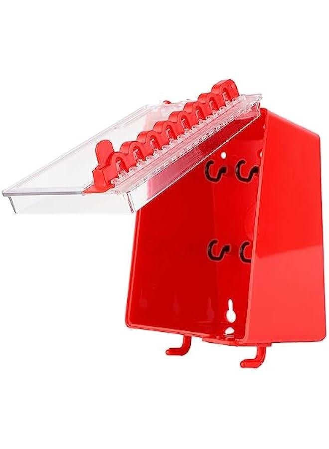 Lockout Tagout Box Kit, Safety Lockout Box, Loto Station Wall Mount, Safety Group Padlock Box, with 8 Hole Positions Hanging, for Lockout Tagout Safety - Image 1