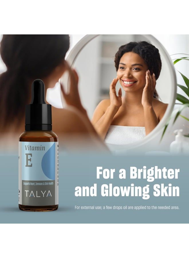 TALYA Vitamin E Liquid Drops 0.34 fl.oz | Bone, Joint, Heart Health | Vitamin E Oil for Scars & Skin | Glass Bottle with Dropper | Vitamin E Supplement, Non-GMO, Vegan - Image 4