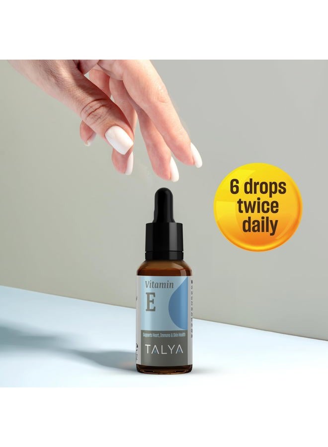 TALYA Vitamin E Liquid Drops 0.34 fl.oz | Bone, Joint, Heart Health | Vitamin E Oil for Scars & Skin | Glass Bottle with Dropper | Vitamin E Supplement, Non-GMO, Vegan - Image 3