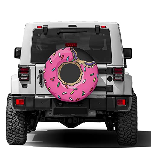 Foruidea Donut Spare Tire Cover Dust-Proof Wheel Tire Cover Fit Trailer, RV, SUV and Many Vehicle 15 Inch - Image 2