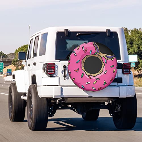 Foruidea Donut Spare Tire Cover Dust-Proof Wheel Tire Cover Fit Trailer, RV, SUV and Many Vehicle 15 Inch - Image 3