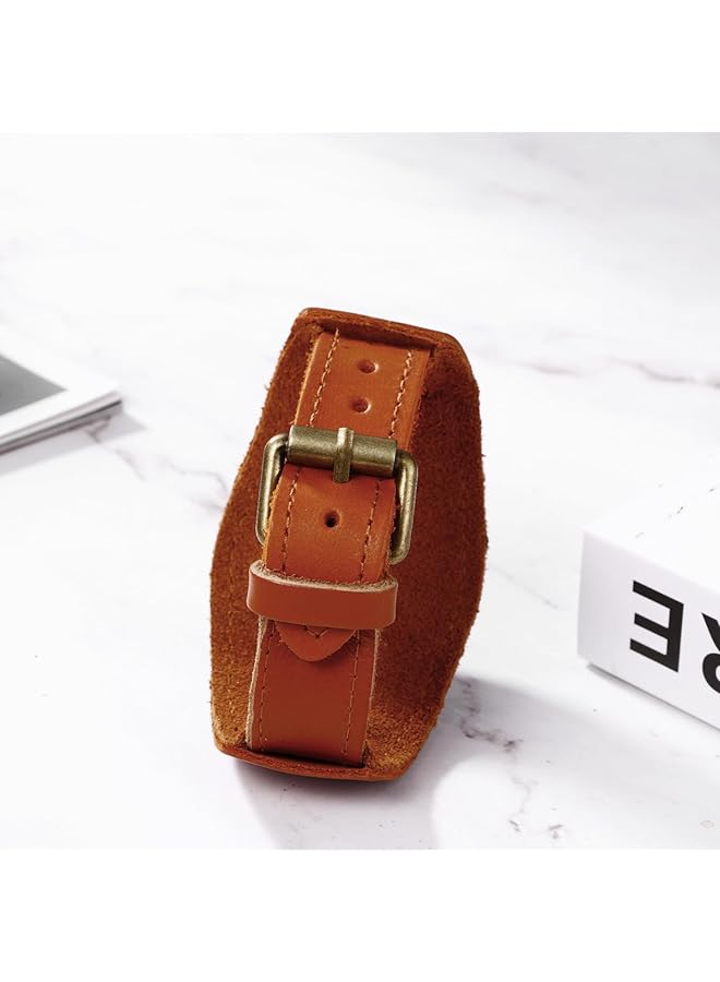 جوليري وي ساعة يد جلدية للجنسين بتصميم عتيق مع قرص دائري - Image 3