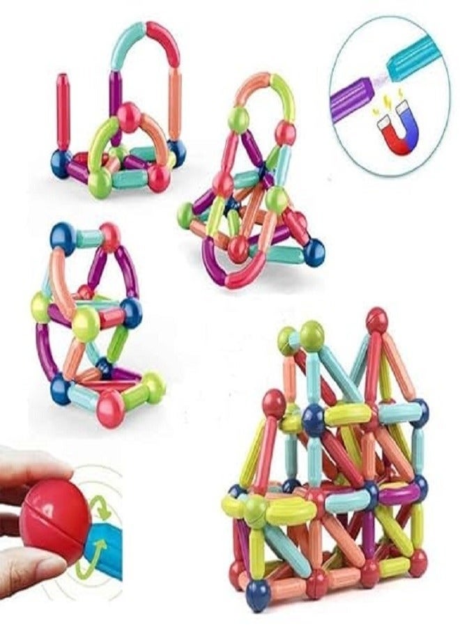 Magnetic Stick, Balls and Rods Set, Building Sticks Blocks, STEM Stacking Toys Magnet Educational for Kids Boys Girls - 42 PCS - Image 2