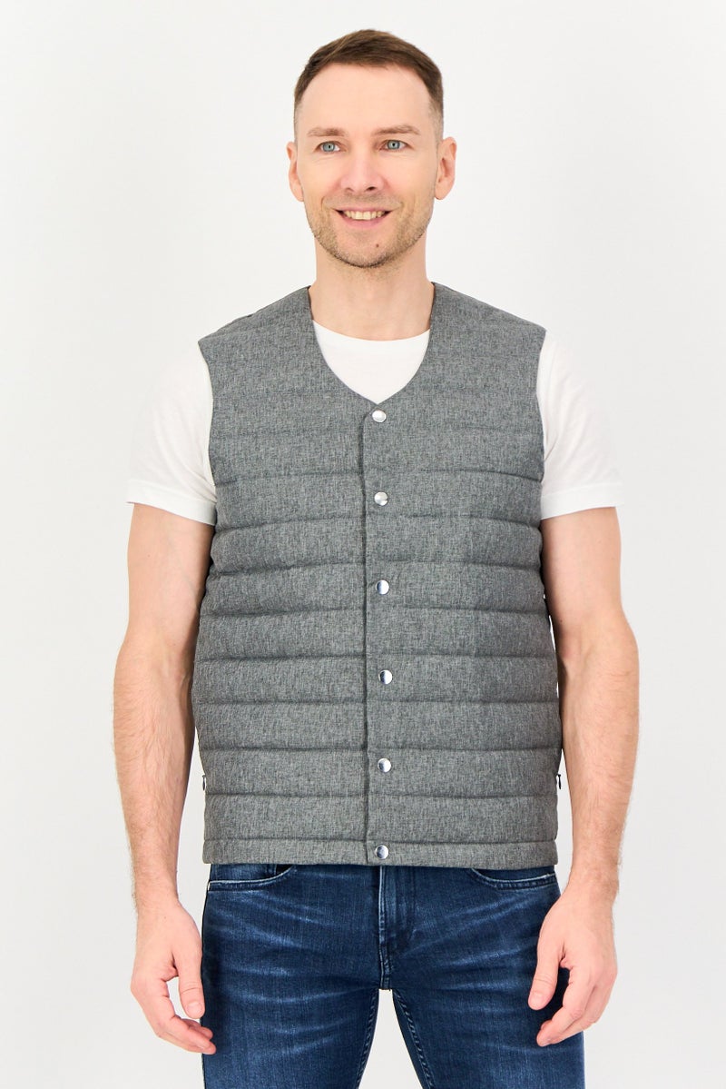 Celio سترات بافر مبطنة للرجال، رمادي - Image 1