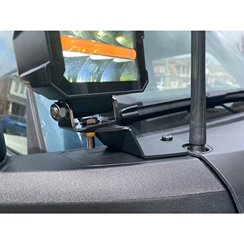 KMFCDAE A Pillar Light Mount Ditch Light Brackets Lower Windshield Hinge Mirror Cowl Hood LED Pods Off-Road Cube Light Mounting Bracket for Bronco 2/4 Door 2021 2022 2023 - Image 2