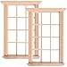 JOINPAYA 2 Pcs Wood Dollhouse Windows 1 12 Scale Miniature Wood 12 pane Window Furniture Model for Dolls Houses Accessories32 x 45inch - Image 2