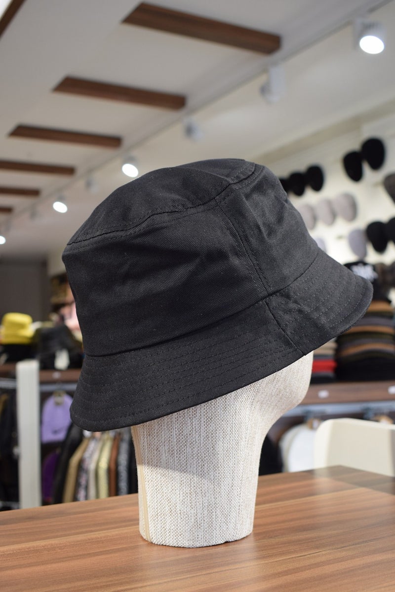 Göksu Şapka Göksu Hat Black Unisex Linen Bucket Hat Bucket Fisherman Hat Cotton  - Image 4