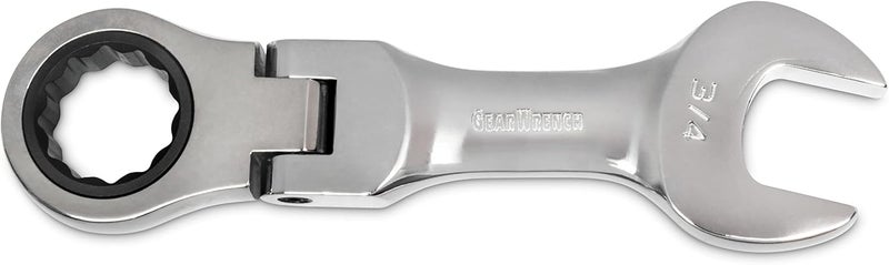 GEARWRENCH 7 Piece 12 Point Stubby Flex Head Ratcheting Combination Wrench Set, SAE - Model 9570 - Image 3