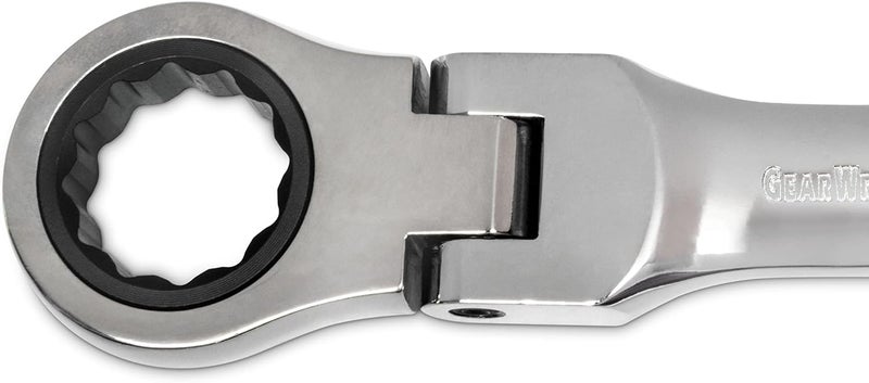 GEARWRENCH 7 Piece 12 Point Stubby Flex Head Ratcheting Combination Wrench Set, SAE - Model 9570 - Image 5