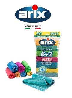 arix Complete Clean: Arix 6+2 Utility Microfiber Cloth for Versatile Household Cleaning  - Image 2