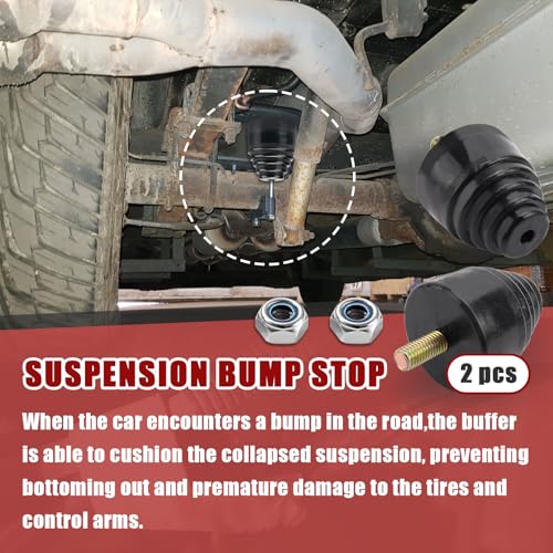 FixlyFido 2-Pack Suspension Bump Stop 9.9101G Black All Purpose Bump Stop - Ideal for Cars, Trucks, and Off-Road Vehicles - Image 2