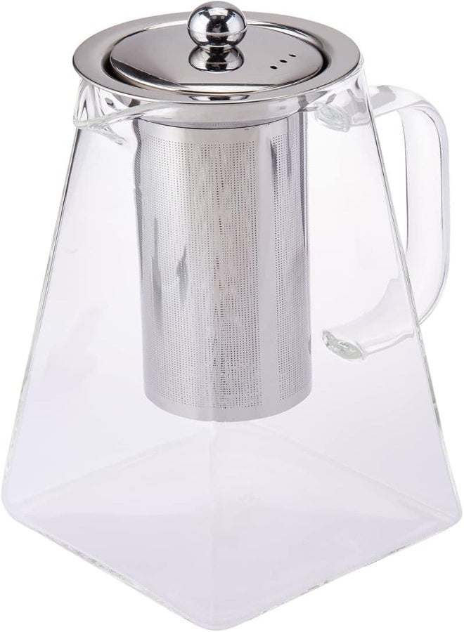 AKDC 500MLGlass Tea Pot L(11Cm) Xw(11Cm) Xh(22Cm) Transparent - Image 1
