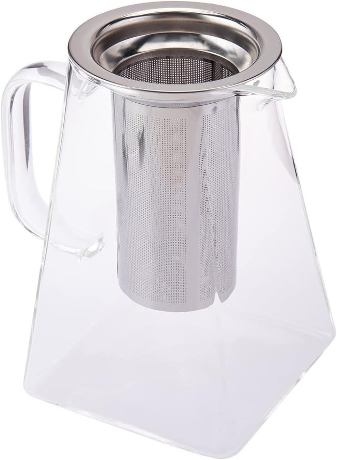 AKDC 500MLGlass Tea Pot L(11Cm) Xw(11Cm) Xh(22Cm) Transparent - Image 4
