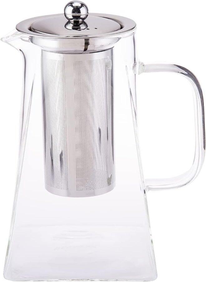 AKDC 500MLGlass Tea Pot L(11Cm) Xw(11Cm) Xh(22Cm) Transparent - Image 2