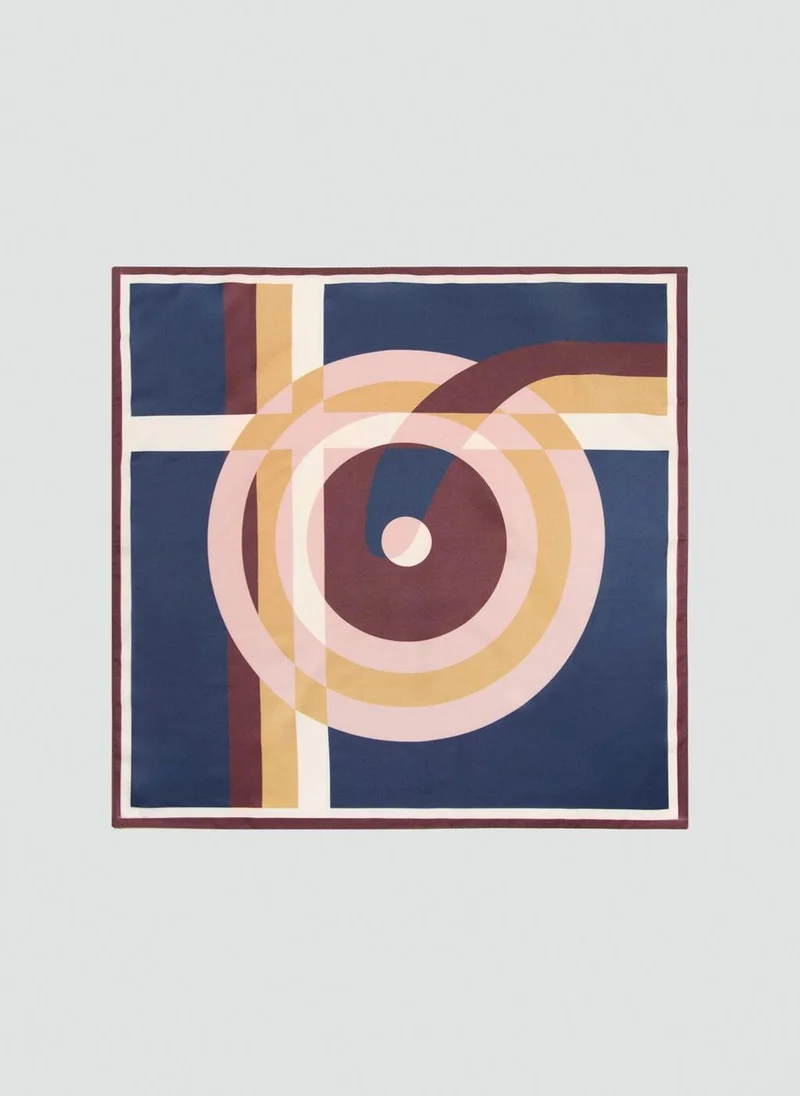 مانجو Geometric printed foulard