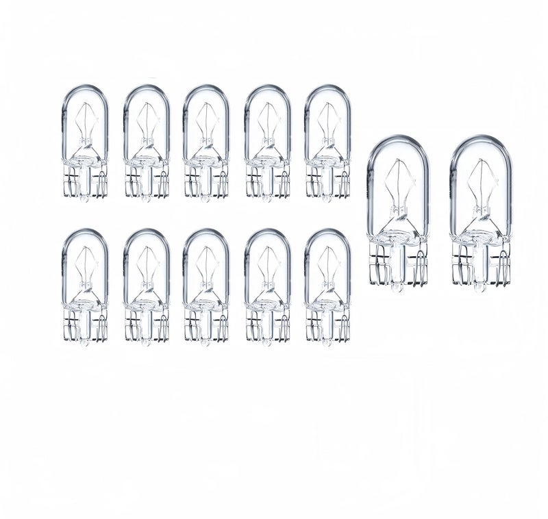 Kadiby 12 Pack 2825 Bulb Long Life Tail light 168 194 W5W 14 Wedge Base 12V 5W Clear for Cars Landscape RV Camper T10 Replacement for 147 152 158 159 161 184 192 193 259 280 285 447 464 501 - Image 3