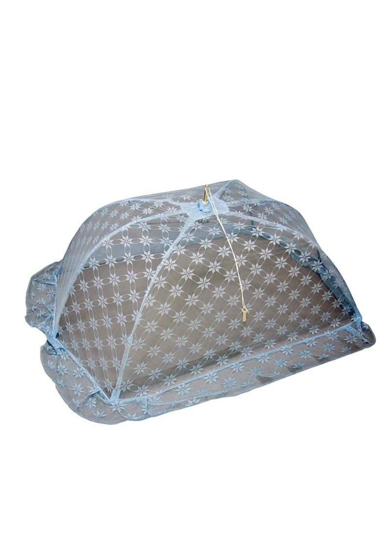 ناموسية أطفال قابلة للطي مصنوعة من البوليستر مقاس L 77 × 121 × 45 سم، لون أزرق