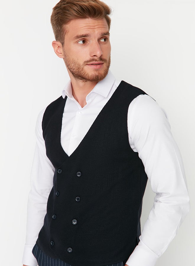 trendyol Slim Fit Double Breasted Buttoned Vest TMNAW21YE0014  - Image 3