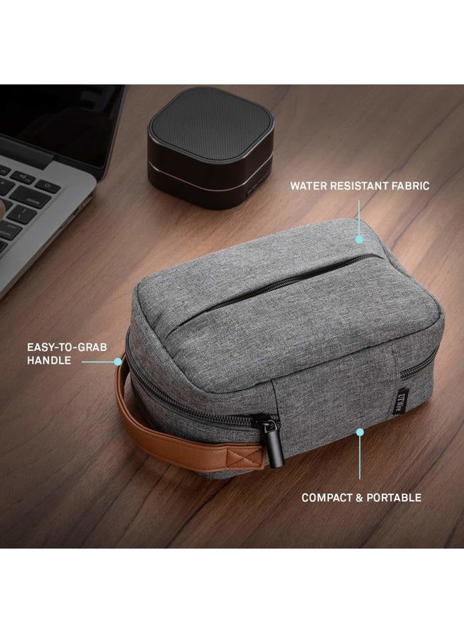 UT Wire Pocket for Gadgets - Trifold Travel Case Organizer Pouch with Thick Padding for Cables, Tech Gear in Grey - Image 4