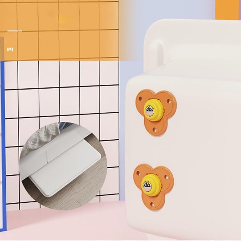 Tyenaza 4 قطع عجلات صغيرة ذاتية اللصق قابلة للدوران 360 درجة بكرات عالمية - Image 3