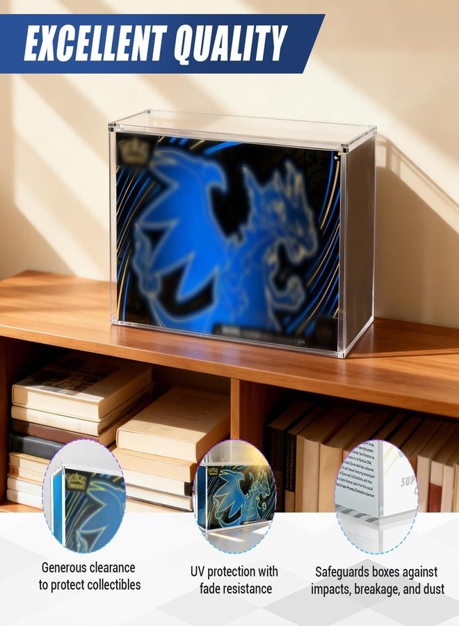 Krbnk Magnetic Acrylic Display Case for 151 UPC, 8mm+5mm Ultra Thick Protective Case with Magnetic Lid for Mega Charizard EX Ultra-Premium Collection UPC, Dustproof & UV Protection Storage Protector - Image 4