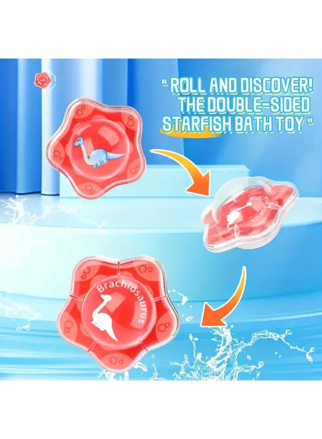 1 Set Summer Bath Toys Dinosaur Water Gyro Games Floating Animals Starfish - Image 4