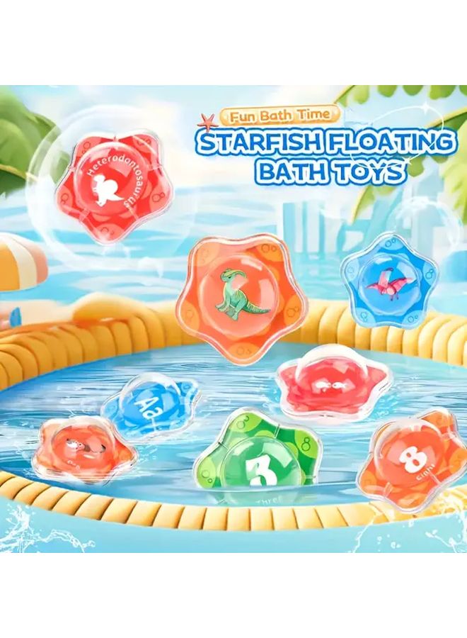 1 Set Summer Bath Toys Dinosaur Water Gyro Games Floating Animals Starfish - Image 2