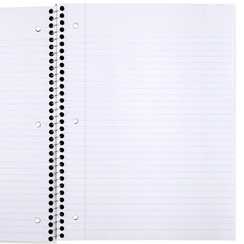 Mead Spiral Notebook, 6 Pack, 1 Subject, College Ruled Paper, 7-1/2" x 10-1/2", 70 Sheets per Notebook, Assorted Bright Colors (830050-ECM) - Image 3