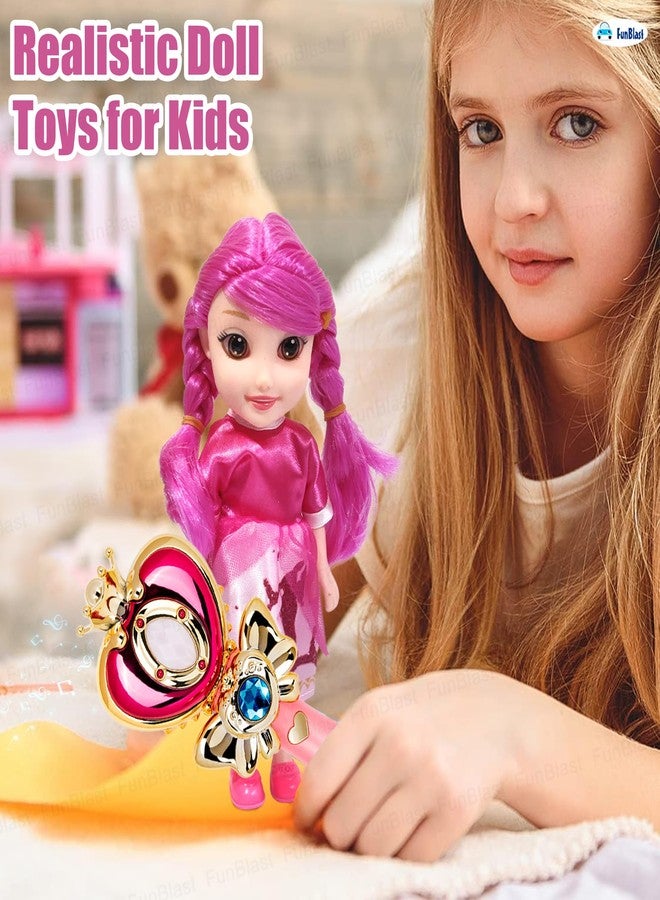 FunBlast Beautiful Doll Set with Musical Magic Wand – Realistic Girl Doll Toy with Light & Sound Wand for Kids, Doll Toy for Girls, Birthday Gift Toy Set (Pink) - Image 3