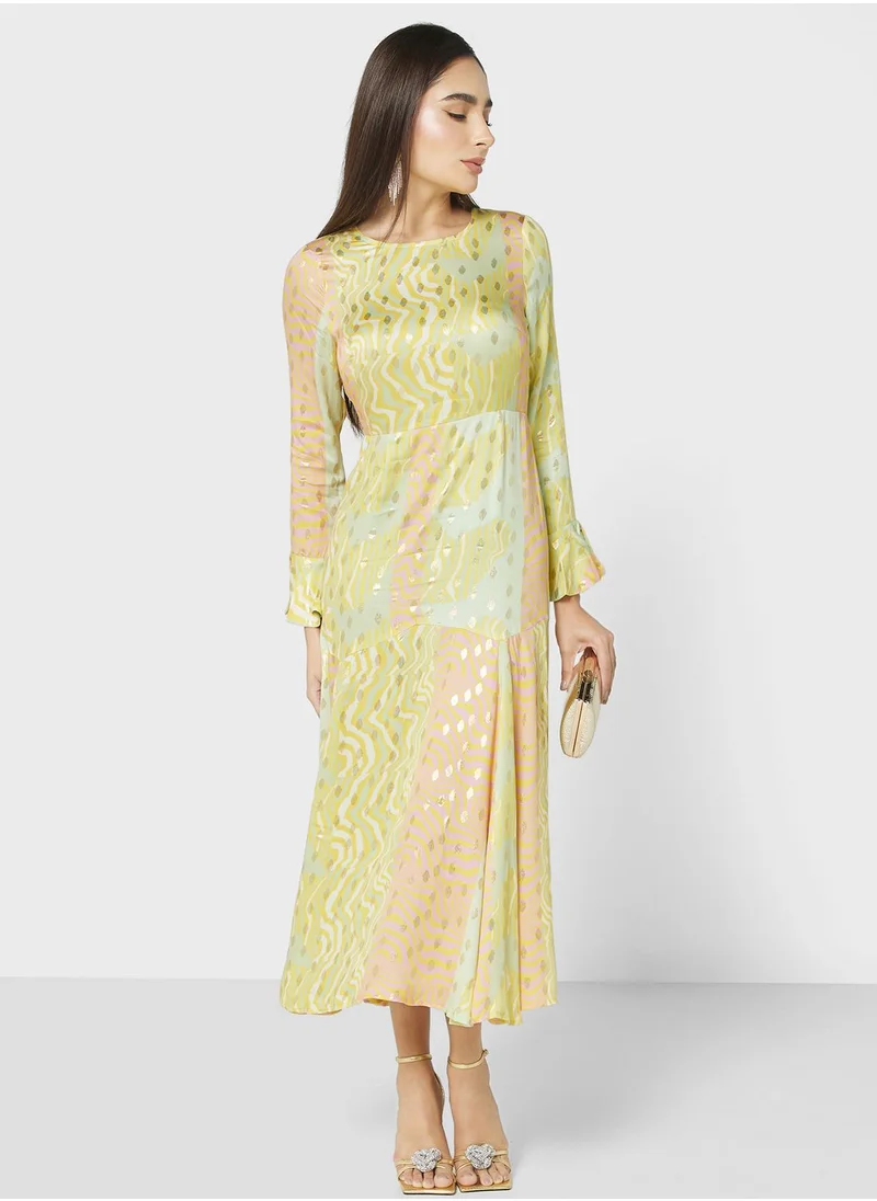 Never fully Dressed Printed Round Neck Dress
