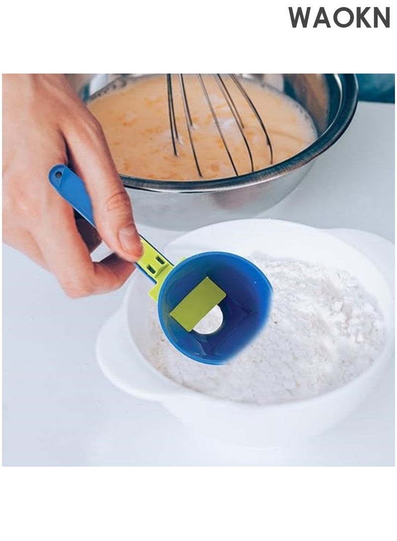 WAOKN Funnel Scoop for Powder, Measuring Spoon, Measuring Spoon, Turns into Funnel with Sliding Bottom, 2 in 1 Funnel for Protein Powder and Sports Drinks - Image 3