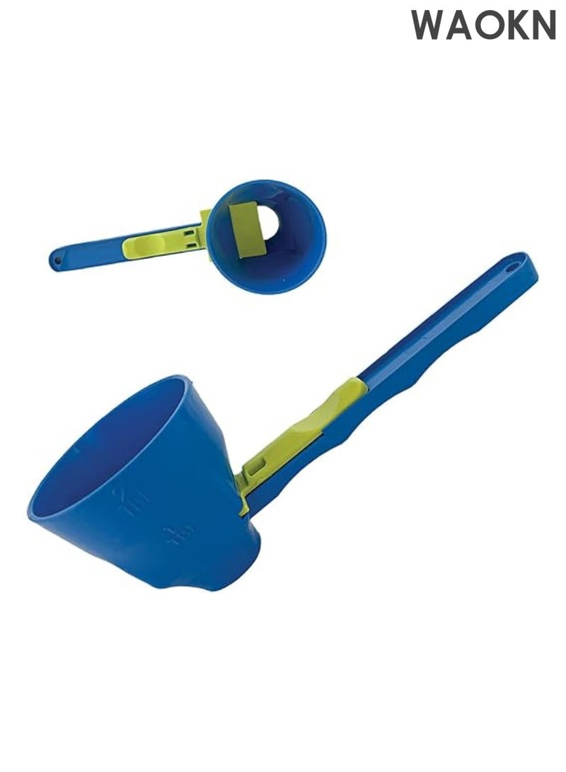 WAOKN Funnel Scoop for Powder, Measuring Spoon, Measuring Spoon, Turns into Funnel with Sliding Bottom, 2 in 1 Funnel for Protein Powder and Sports Drinks - Image 1